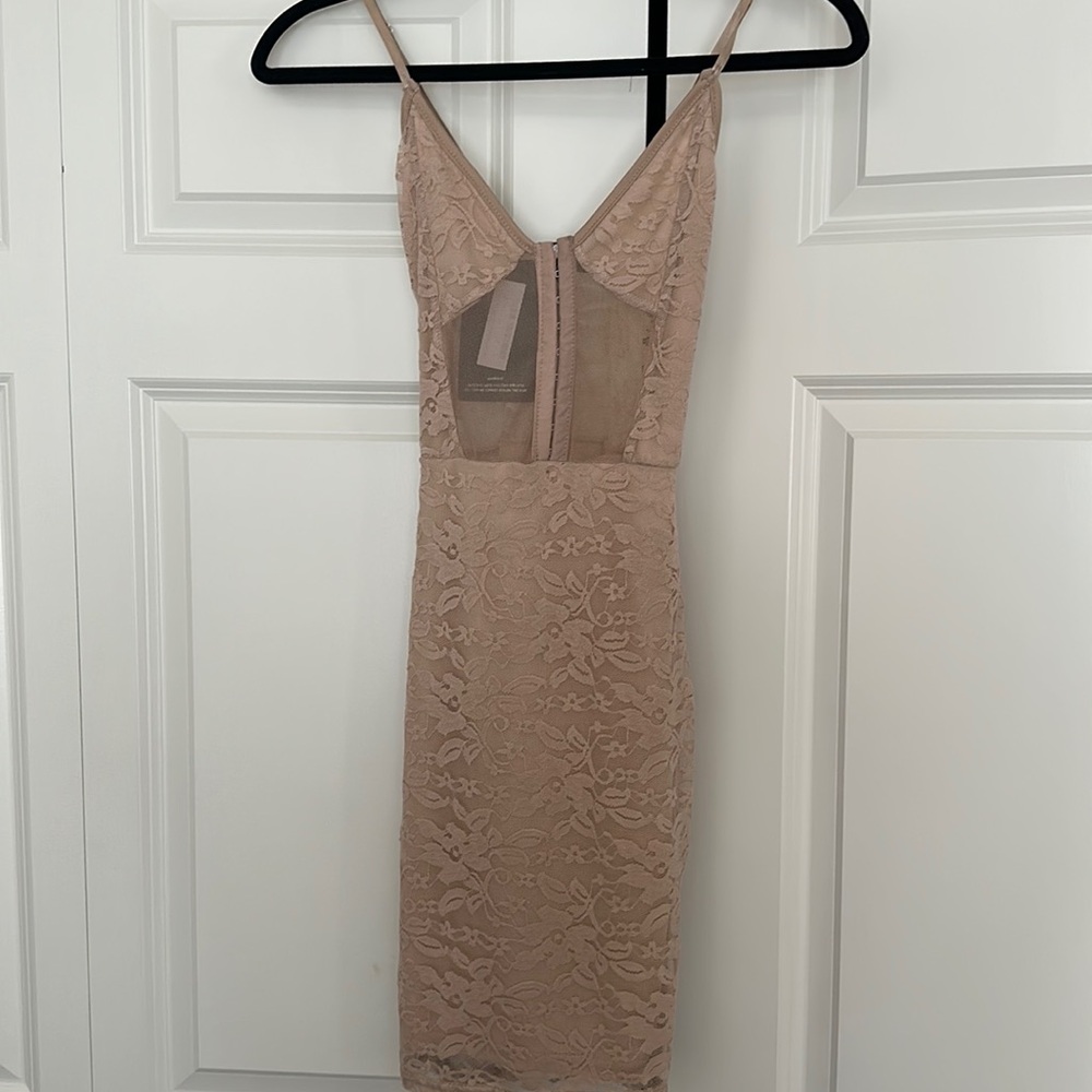 NWT Pretty Little Thing Tan Dress
